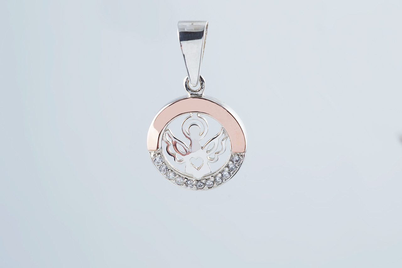 Серебряные подвески с золотом