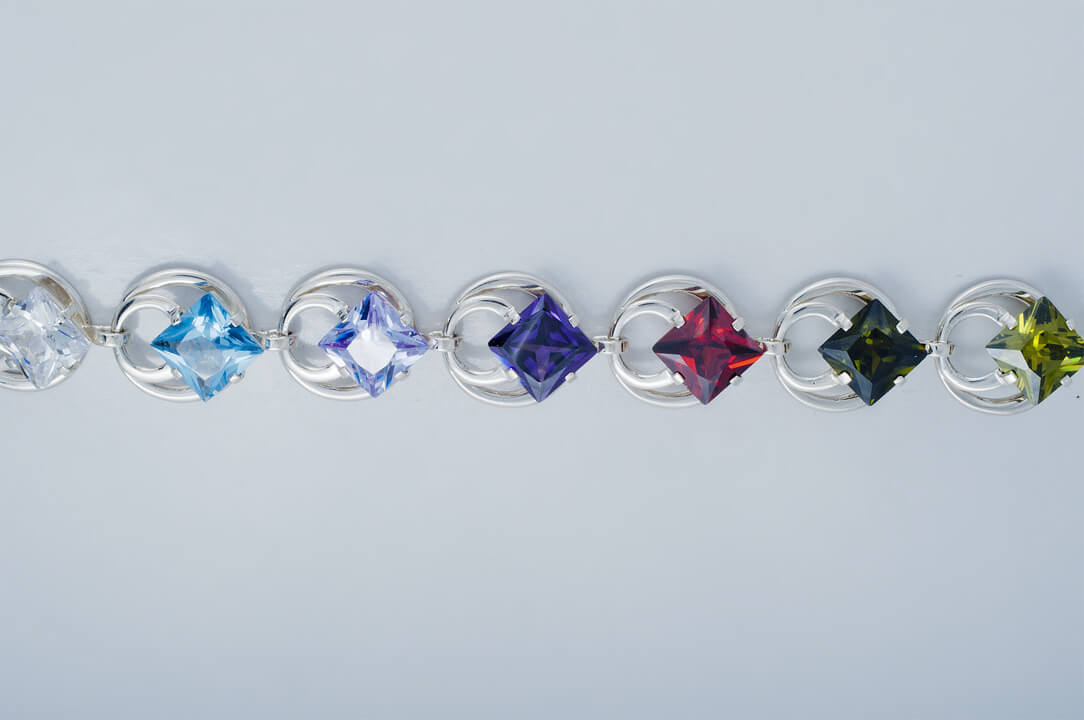 Серебряные браслеты  925 пробы с золотом 375 пробы